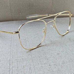 Capri Eyeglasses Frame DC158 Gold Tone Eyewear Unisex Glasses Frame